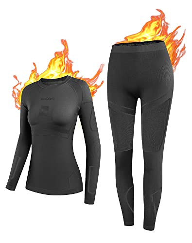 NOOYME Damen Thermounterwäsche Atmungsaktiv und Thermowäsche Set Funktionswäsche Anti-bakteriell und Flexibel Skiunterwäsche Warme Unterwäsche für zu Hause und Sport im Winter Extra Warm NOOYME Damen Thermounterwäsche Atmungsaktiv und Thermowäsche Set Funktionswäsche Anti-bakteriell und Flexibel Skiunterwäsche Warme Unterwäsche für zu Hause und Sport im Winter Extra Warm von NOOYME