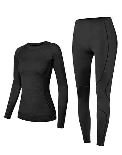 NOOYME Thermounterwäsche Damen Funktionsunterwäsche Damen Warm & Atmungsaktiv Funktionswäsche Damen Thermo Unterwäsche Dame Skiunterwäsche Damen, Extrawarm Schwarz L NOOYME Thermounterwäsche Damen Funktionsunterwäsche Damen Warm & Atmungsaktiv Funktionswäsche Damen Thermo Unterwäsche Dame Skiunterwäsche Damen, Extrawarm Schwarz L von NOOYME