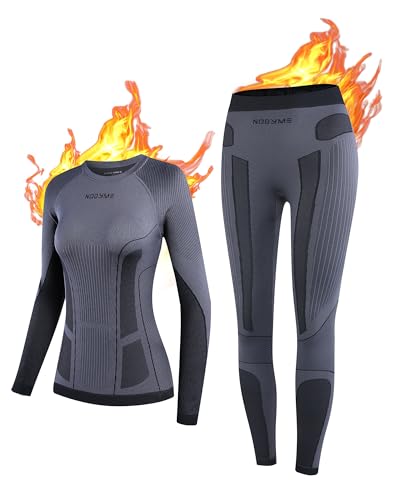 NOOYME Thermounterwäsche Damen Set - Warme Funktionsunterwäsche Winter Elastische Skiunterwäsche Atmungsaktive Thermo Unterwäsche Frauen NOOYME Thermounterwäsche Damen Set - Warme Funktionsunterwäsche Winter Elastische Skiunterwäsche Atmungsaktive Thermo Unterwäsche Frauen von NOOYME