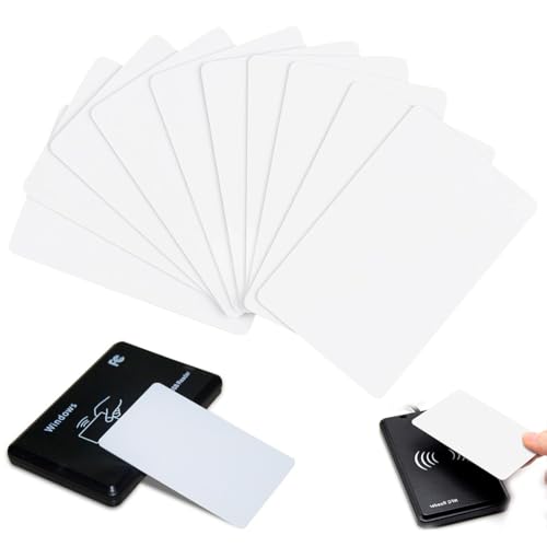 NOPKESV 10 Stücke NFC Cards, NFC Tag Karten, Programmierbar Chip Tag, für Alle NFC-Fähigen Smartphones (Blanko weißen) von NOPKESV