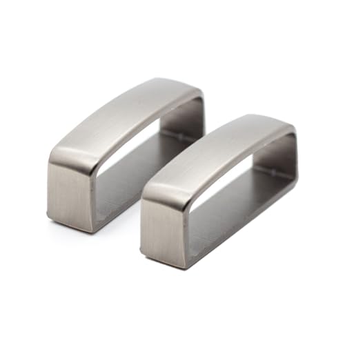 NOPKESV 2 Stück Herren Gürtelschnalle Gürtelhalter Für Herren Gürtelbefestigung Herren Gürtelschnalle Zubehör-Gürtelschlaufe Keeper Edelstahl Gürtelschlaufe von NOPKESV