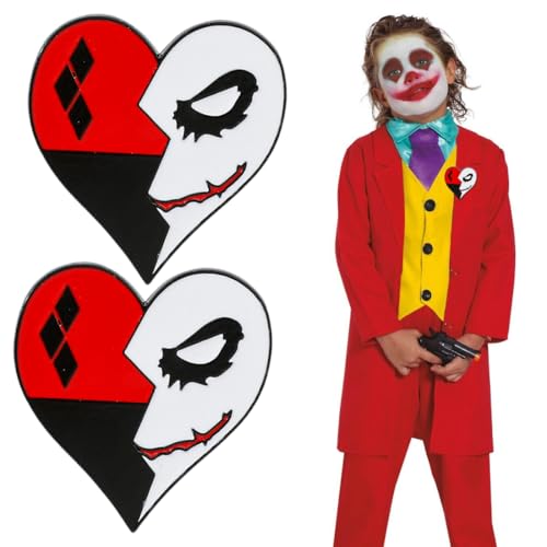 NOPKESV 2 stücke Clowns Herz brosche Valentinstag Weihnachten Festival Geburtstagsfeier Hochzeit Silvester Party schmuck Geschenk partyzubehör Karneval Valentinstag von NOPKESV
