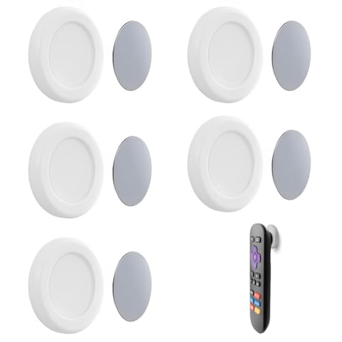 NOPKESV 5 Stück Magnetische Wandhalterung Fernbedienung,Magnethalterung Magnetischer Fernbedienungshalter Wand Magnet,Aufbewahrungsbehälter für Zuhause,Büro (Weiß) von NOPKESV