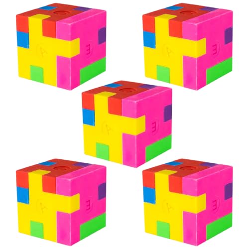 NOPKESV 5 Stück Würfelpuzzle Eraser Radiergummi Kinder Puzzle Geeignet als mitgebsel kinder Give aways kindergeburtstag Kindergeburtstag gastgeschenke von NOPKESV