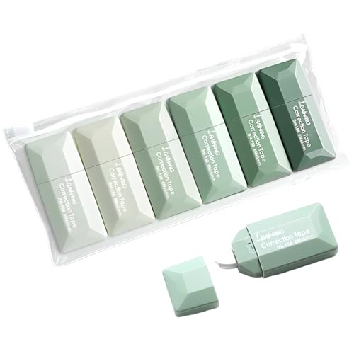 NOPKESV 6er-Pack Farbverlauf Mini Correction Tape Korrekturroller Korrekturmaus für Studenten Kinder und Büroangestellte（Insgesamt 36 m） von NOPKESV