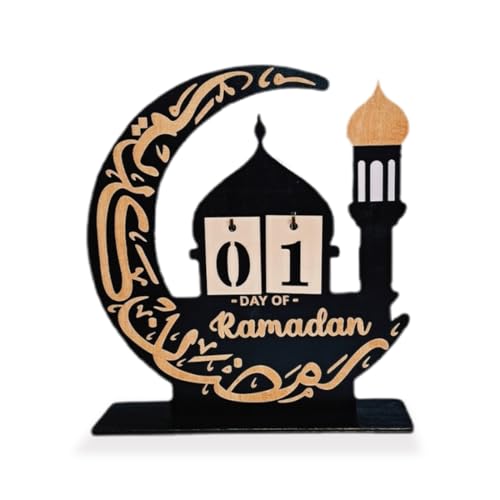 NOPKESV Neuer Ramadan Kalender 2025 DIY Ramadan Deko Eid Mubarak Kalender Dekoration Ramadan Kalender Kinder Ramadan Mubarak Deko Wohnzimmer Eid Mubarak Geschenke (Schwarz) von NOPKESV