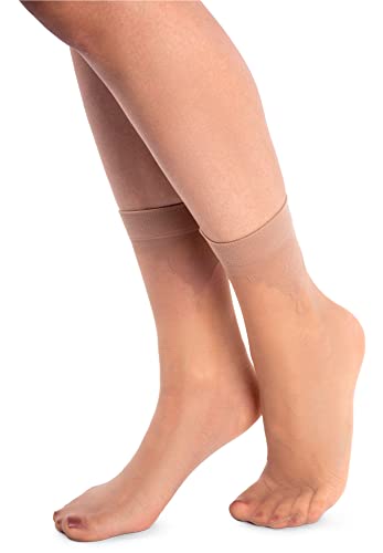 NOQ Modische gemusterte Damensocken Fancy Strümpfe Sheer Pop Free Size, Guess Naturel von NOQ