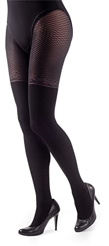 NOQ Strümpfe Imitation Strumpfhosen Matt Semi Sheer Damen Sexy Overknee Muster Büro Date Gemustertes Outfit, Class Nero M NOQ Strümpfe Imitation Strumpfhosen Matt Semi Sheer Damen Sexy Overknee Muster Büro Date Gemustertes Outfit, Class Nero M von NOQ