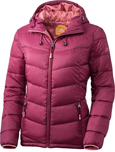 NORDCAP Damen Jacke in Daunenoptik, warme Steppjacke in Beere, tolle Übergangs- & Winterjacke, 100% Wattierung (Gr: 36-50) von NORDCAP