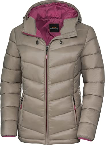 NORDCAP Damen Jacke in Daunenoptik, warme Steppjacke in Champagner, tolle Übergangs- & Winterjacke, 100% Wattierung (Gr: 36-50) von NORDCAP