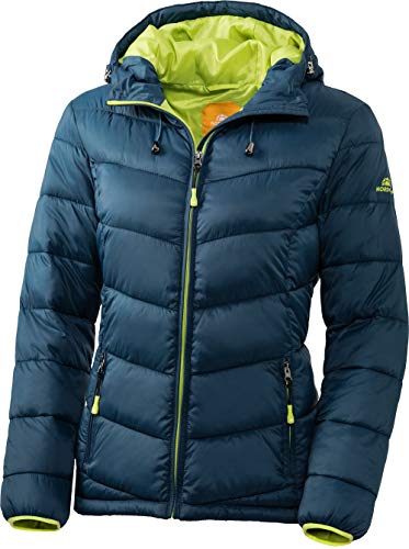 NORDCAP Damen Jacke in Daunenoptik, warme Steppjacke in Petrol, tolle Übergangs- & Winterjacke, 100% Wattierung (Gr: 36-50) von NORDCAP