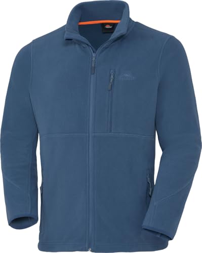 NORDCAP Fleecejacke für Damen und Herren mit Stehkragen, schnelltrocknende Sportjacke mit 3 Taschen, wärmende Übergangsjacke in Regular Fit, Mittelblau, Gr. XXL von NORDCAP