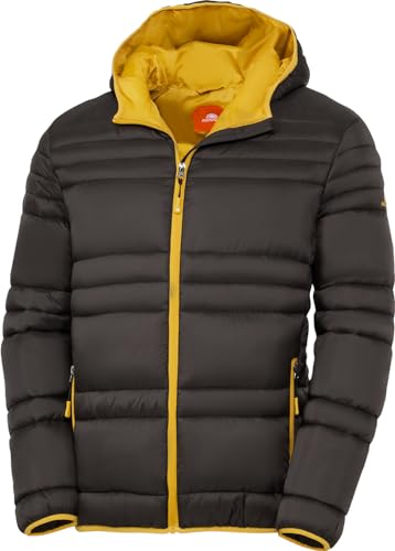 NORDCAP Steppjacke Herren in Daunenoptik, warme Übergangsjacke, Ultraleicht mit Kapuze, 100% Wattierung, Anthrazit, Gr. L von NORDCAP