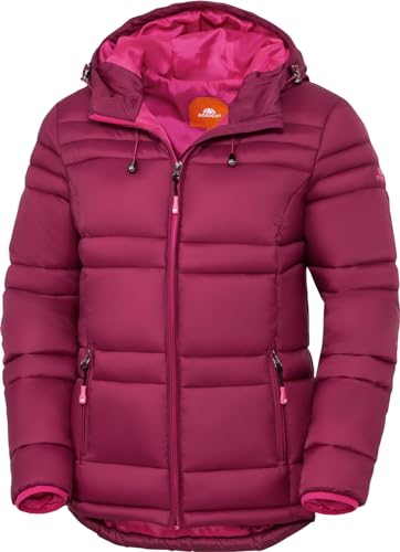 NORDCAP Steppjacke Damen, leichte Übergangsjacke, warm mit Kapuze, 100% Wattierung, ideal für den Frühling, Beere, Gr. 38 NORDCAP Steppjacke Damen, leichte Übergangsjacke, warm mit Kapuze, 100% Wattierung, ideal für den Frühling, Beere, Gr. 38 von NORDCAP