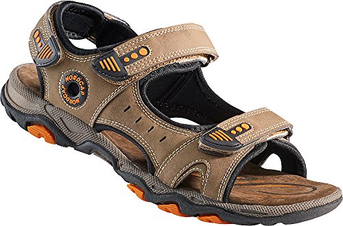 NORDCAP Trekkingsandale, luftige Wandersandale für Damen und Herren, Outdoor-Sandalen mit Klettverschluss & Profilsohle in Mehreren Farben, Gr. 37-46 von NORDCAP