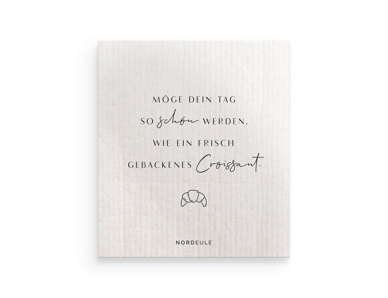 NORDEULE Schwammtuch Möge Dein Tag schön werden im 3er Set, Reinigungstuch Schwarz-Weiß, für Glanzmomente im Alltag, als Geschenk, Mitbringsel von NORDEULE