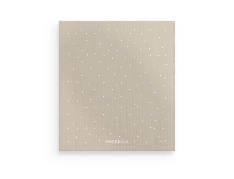 NORDEULE Schwammtuch Punkte 3er Set Beige, Stilvolles Reinigungstuch im nordischen Design, für Glanzmomente im Alltag oder als Geschenk von NORDEULE