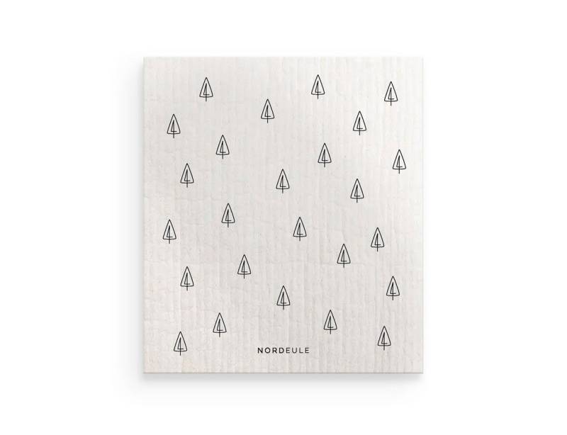 NORDEULE Schwammtuch Tanne No.2 im 3er Set, Reinigungstuch im nordischen Stil, für Glanzmomente im Alltag oder als Geschenk zu Weihnachten von NORDEULE