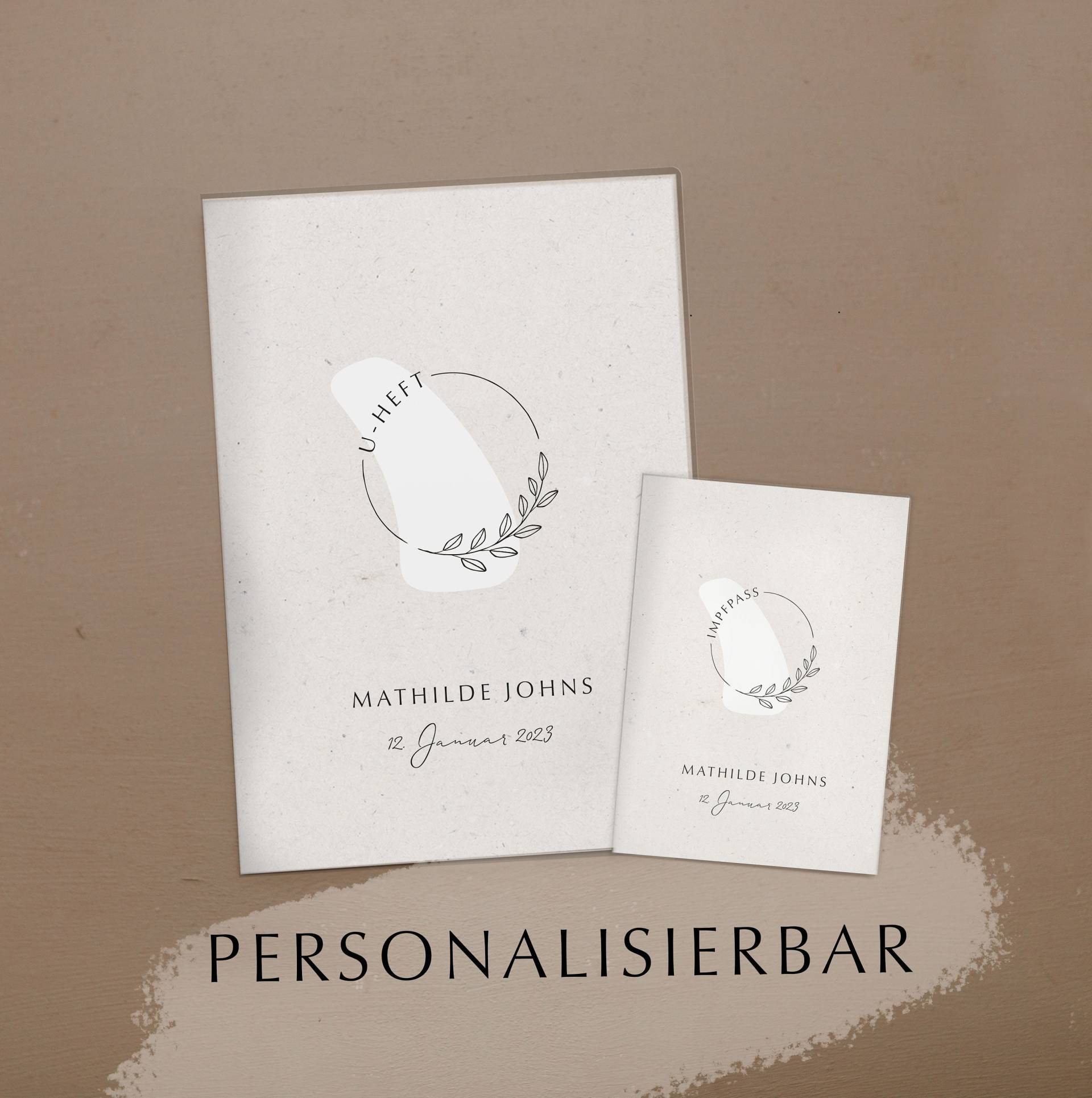 U-Heft Und Impfpass Reisepass Hülle Personalisiert Im Set Mathilde von NORDEULE
