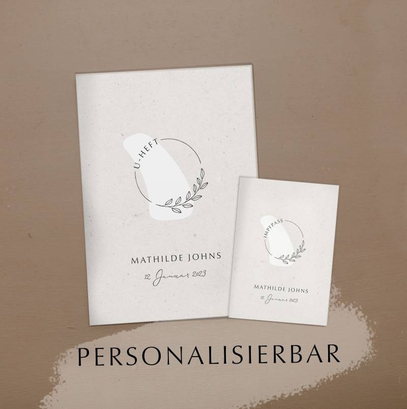 U-Heft Und Impfpass Reisepass Hülle Personalisiert Im Set Mathilde von NORDEULE