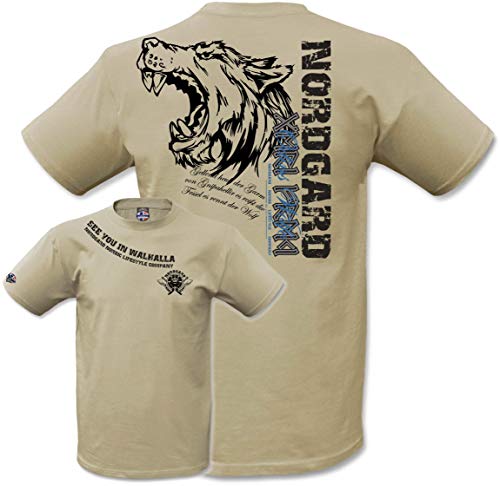 NORDGARD Shirt Odins W–LFE Wikinger Shirt für Damen und Herren des Modelabels, Sand, XL von NORDGARD
