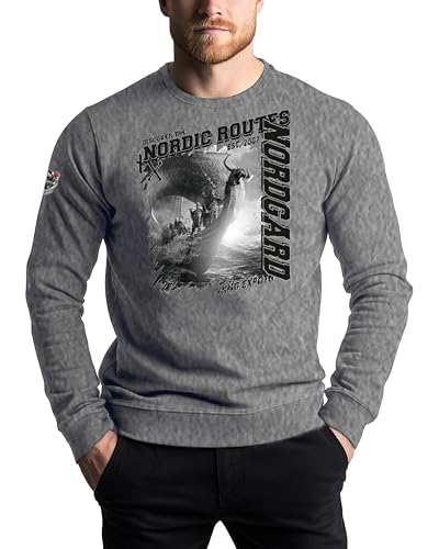 NORDGARD Sweater/Pulli Nordic Routes Heather Grey 3XL von NORDGARD