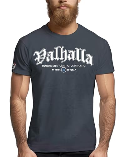 NORDGARD Viking T-Shirt Asgrim in Marine I Größe 4XL I Herren Tshirt aus 100% Baumwolle I Wikinger Shirt I Nordische Mythologie I Ideal für Freizeit & Sport I Oeko-TEX Zertifiziert von NORDGARD