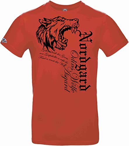 NORDGARD Viking Shirt Fenrir (rot, 4XL) von NORDGARD