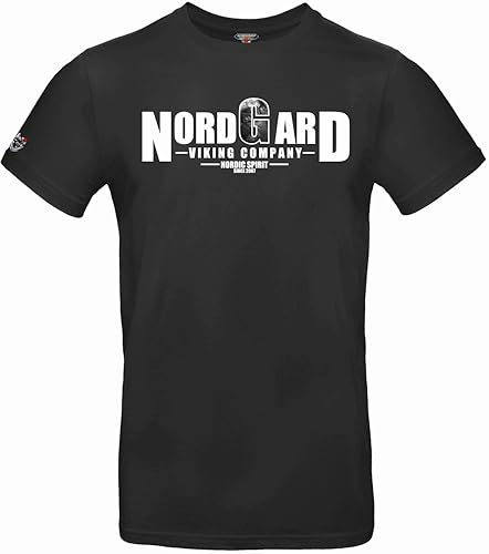NORDGARD Viking T-Shirt Red Erik in schwarz I Größe S I Herren Tshirt aus 100% Baumwolle I Wikinger T-Shirt I Shirt nordische Mythologie I Ideal für Freizeit & Sport I Oeko-TEX Zertifiziert von NORDGARD