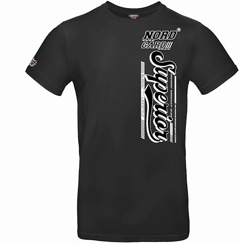 NORDGARD Viking T-Shirt Solstrale in schwarz I Größe 5XL I Herren Tshirt aus 100% Baumwolle I Wikinger T-Shirt I Shirt nordische Mythologie I Ideal für Freizeit & Sport I Oeko-TEX Zertifiziert von NORDGARD