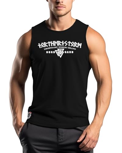 NORDGARD Viking Tank Top Runen in schwarz I Größe L I Herren Muskelshirt aus 100% Baumwolle I Wikinger Tanktop I Shirt nordische Mythologie I Ideal für Freizeit & Sport I Oeko-TEX Zertifiziert NORDGARD Viking Tank Top Runen in schwarz I Größe L I Herren Muskelshirt aus 100% Baumwolle I Wikinger Tanktop I Shirt nordische Mythologie I Ideal für Freizeit & Sport I Oeko-TEX Zertifiziert von NORDGARD