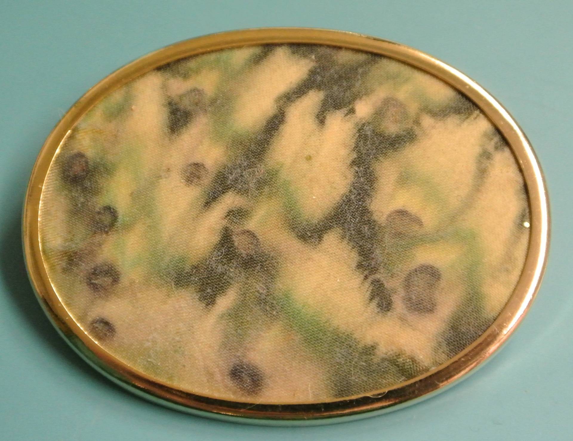 Vintage 1970S Seidenbrosche Abstrakt Beige & Schwarz von NORDICARTVINTAGE