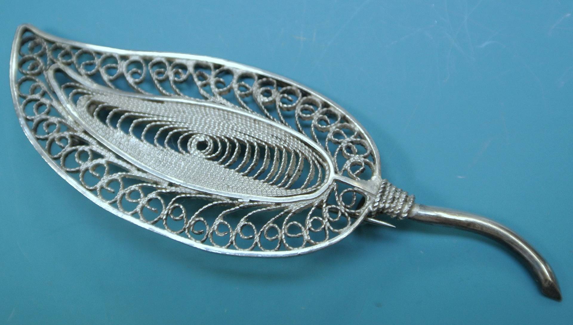 Vintage Blatt Brosche Aus Schweden 50Er Jahre Handmade, Anstecknadel von NORDICARTVINTAGE