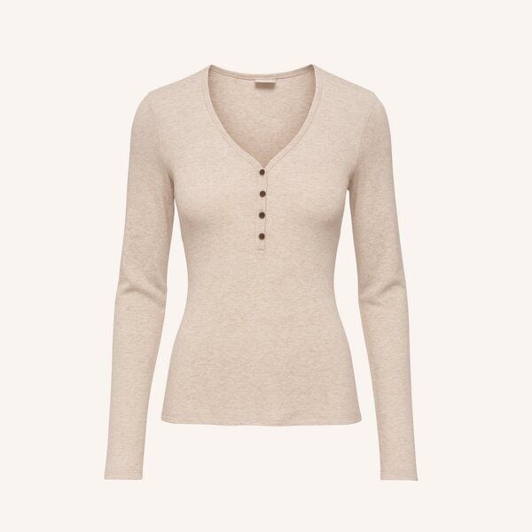 NORDLICHT Damen Henley Rippshirt Longsleeve aus Bio-Baumwolle HEDDA von NORDLICHT