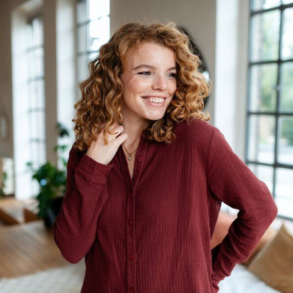 NORDLICHT Damen Musselin Bluse aus 100% Bio-Baumwolle FENJA von NORDLICHT