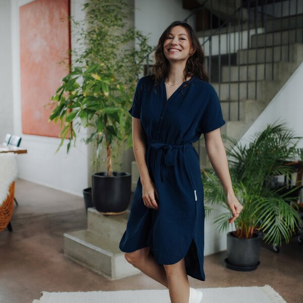 NORDLICHT Damen Musselin Blusen Kleid aus 100% Bio-Baumwolle ELLA NORDLICHT Damen Musselin Blusen Kleid aus 100% Bio-Baumwolle ELLA von NORDLICHT
