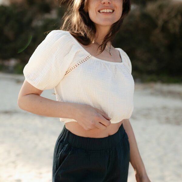 NORDLICHT Damen Musselin Crop Top aus Bio-Baumwolle MAILIN NORDLICHT Damen Musselin Crop Top aus Bio-Baumwolle MAILIN von NORDLICHT