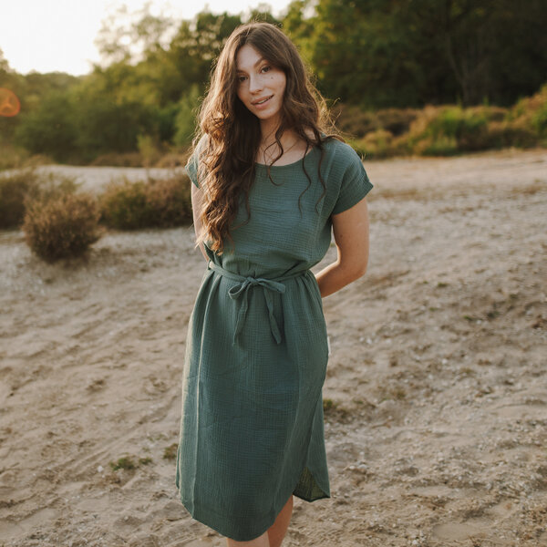 NORDLICHT Damen Musselin Kleid aus 100% Bio-Baumwolle ELIN von NORDLICHT