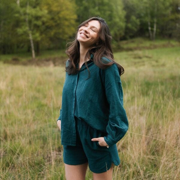 NORDLICHT Damen Oversize Bluse Sofia mit Leinenstruktur aus 100% Bio-Baumwolle NORDLICHT Damen Oversize Bluse Sofia mit Leinenstruktur aus 100% Bio-Baumwolle von NORDLICHT
