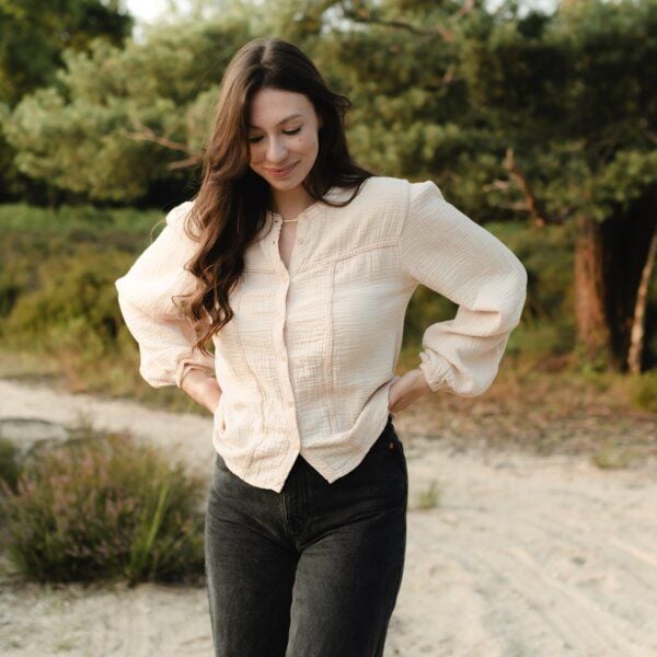 NORDLICHT Musselin Bluse Emi-Langarm aus 100% Bio-Baumwolle von NORDLICHT