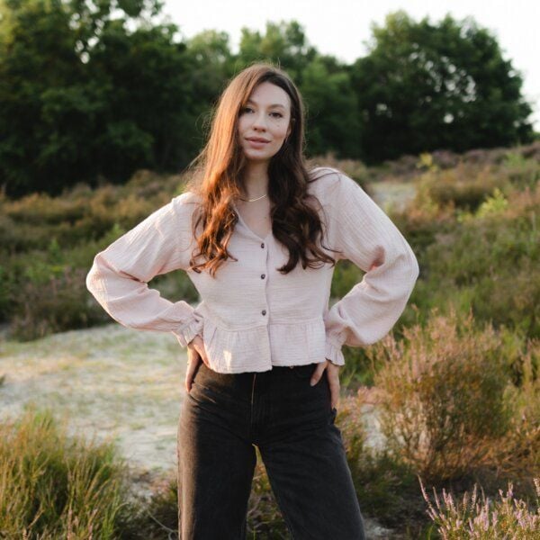 NORDLICHT Musselin Bluse Selma mit Punkten aus 100% Bio-Baumwolle von NORDLICHT