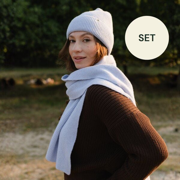 NORDLICHT SET | Wollschal Mira & Wollmütze Jona von NORDLICHT