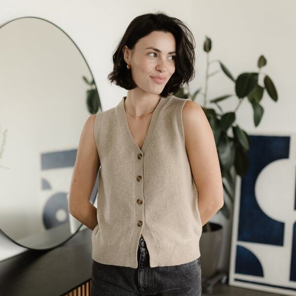 NORDLICHT Strickweste Wieka aus 100% recycelter Wolle von NORDLICHT