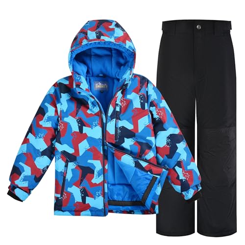 NORDOIS CHALET Jungen Schneeanzug mit Kapuze Wasserabweisender Skianzug Winddichter Winteranzug von NORDOIS