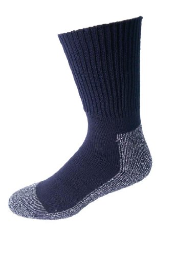 NORDPOL COOLMAX® Funktionssocke F3 mit Rippschaft, kurz, 1 Paar, marine/meliert, Made in Germany, Gr. 45-47 von NORDPOL-Strümpfe