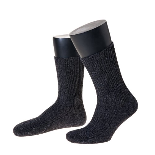 NORDPOL Freizeit- und Wandersocke, kurz, 3 Paar, anthrazit, Made in Germany, Gr. 45-46 von NORDPOL-Strümpfe