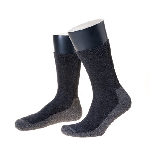 NORDPOL Funktionssocke F6 mit Dunova mit Plüschsohle, kurz, 1 Paar, anthrazit/grau, Made in Germany, Gr. 42-44 von NORDPOL-Strümpfe