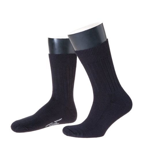 NORDPOL Sportsocke mit Plüschsohle und Rippschaft, 1 Paar, marine, Made in Germany, Gr. 45-47 von NORDPOL-Strümpfe