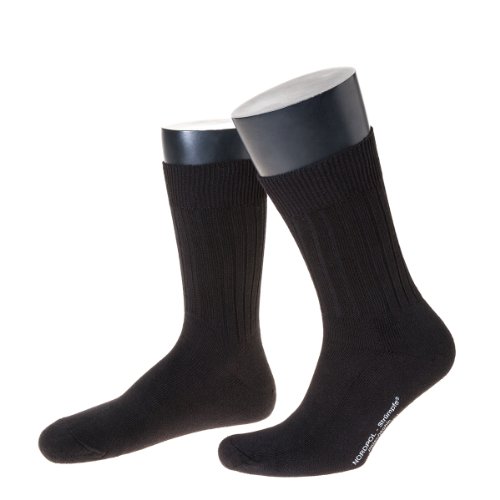 NORDPOL Sportsocke mit Plüschsohle und Rippschaft, 3 Paar, schwarz, Made in Germany, Gr. 39-41 NORDPOL Sportsocke mit Plüschsohle und Rippschaft, 3 Paar, schwarz, Made in Germany, Gr. 39-41 von NORDPOL-Strümpfe