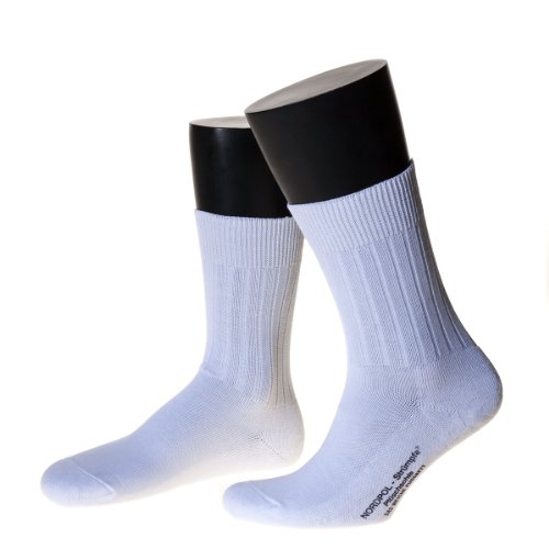 NORDPOL Sportsocke mit Plüschsohle und Rippschaft, 3 Paar, weiss, Made in Germany, Gr. 42-44 von NORDPOL-Strümpfe